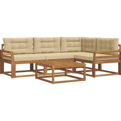 Buiten bankenset met kussen 5 pcs>vidaXL Clearance