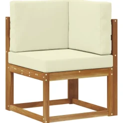 Buiten bankenset met kussen 9 pcs Natuurlijk en Crème><noscript><img width=