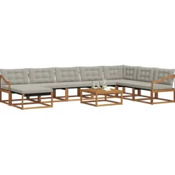 Buiten bankenset met kussen 9 pcs><noscript><img width=