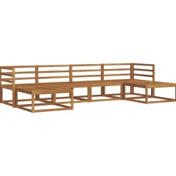 Buiten bankenset met kussen 6 pcs Natuurlijk en Crème>vidaXL Best