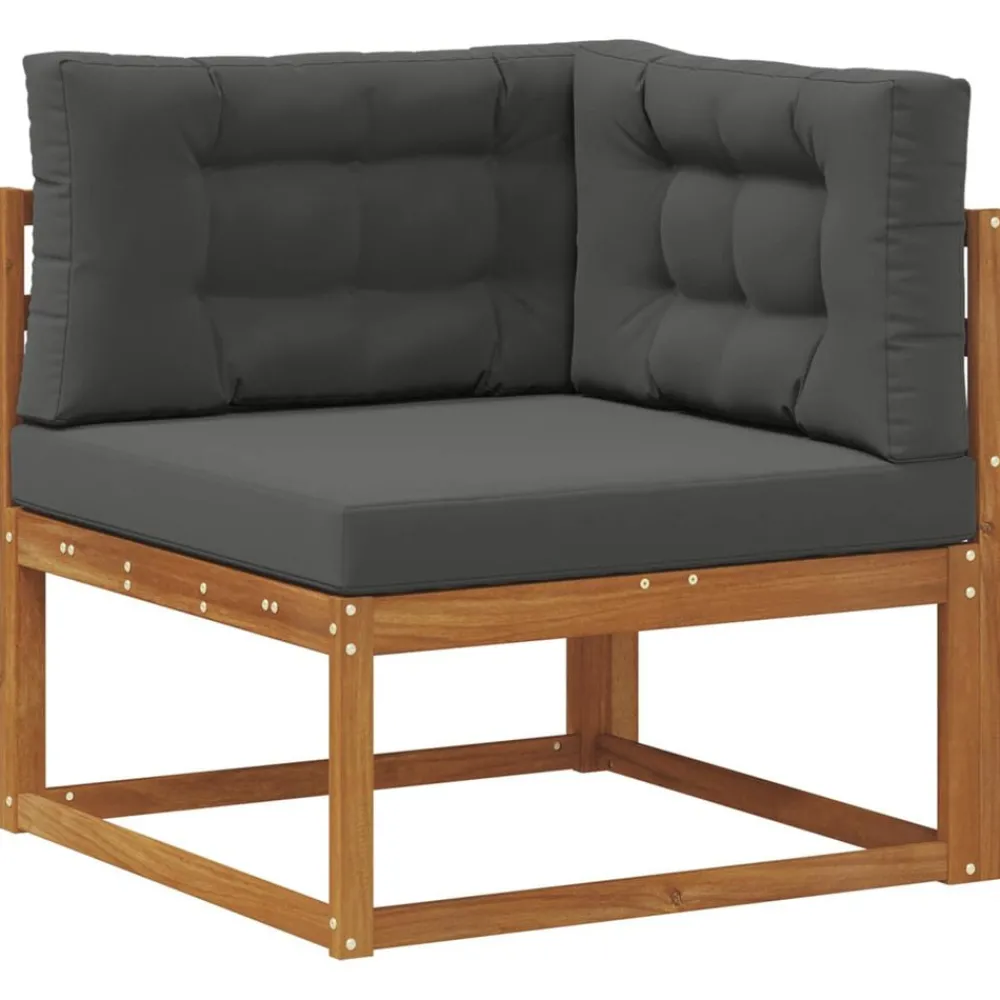 Meubelsets*vidaXL Buiten bankenset met kussen 6 pcs Natuurlijk en antraciet