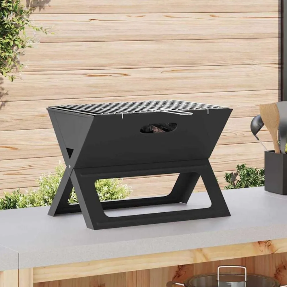 Buiten Grill Zwart 46 x 31 x 31 cm Staal>vidaXL Hot