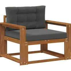 Accessoires Voor Stoelen En Banken*vidaXL Buiten Midden Sofa Massief Acaciahout Naturel Natuurlijk en antraciet