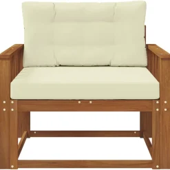 Accessoires Voor Stoelen En Banken*vidaXL Buiten Midden Sofa Massief Acaciahout Naturel Natuurlijk en cr&egrave;me
