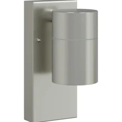 Verlichting*vidaXL Buiten Wandlamp Zilver 6,5 x 10,5 x 16 cm RVS en Glas Roestvrij staal