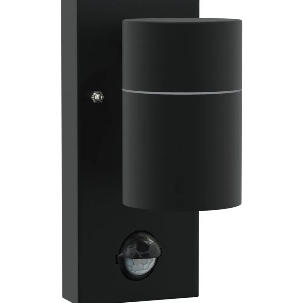 Verlichting*vidaXL Buiten Wandlamp 6,5 x 10,5 x 16 cm RVS en Glas Zwart
