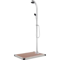 Buitendouche met e basis 220 cm aluminium>vidaXL Sale