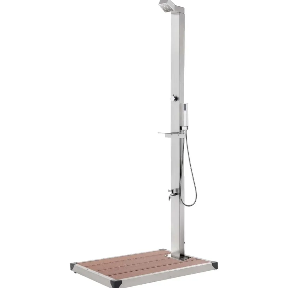 Buitendouche met e basis 225 cm roestvrij staal>vidaXL Best