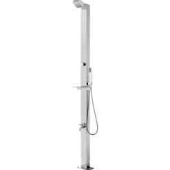 Buitendouche met grijze basis 225 cm roestvrij staal><noscript><img width=