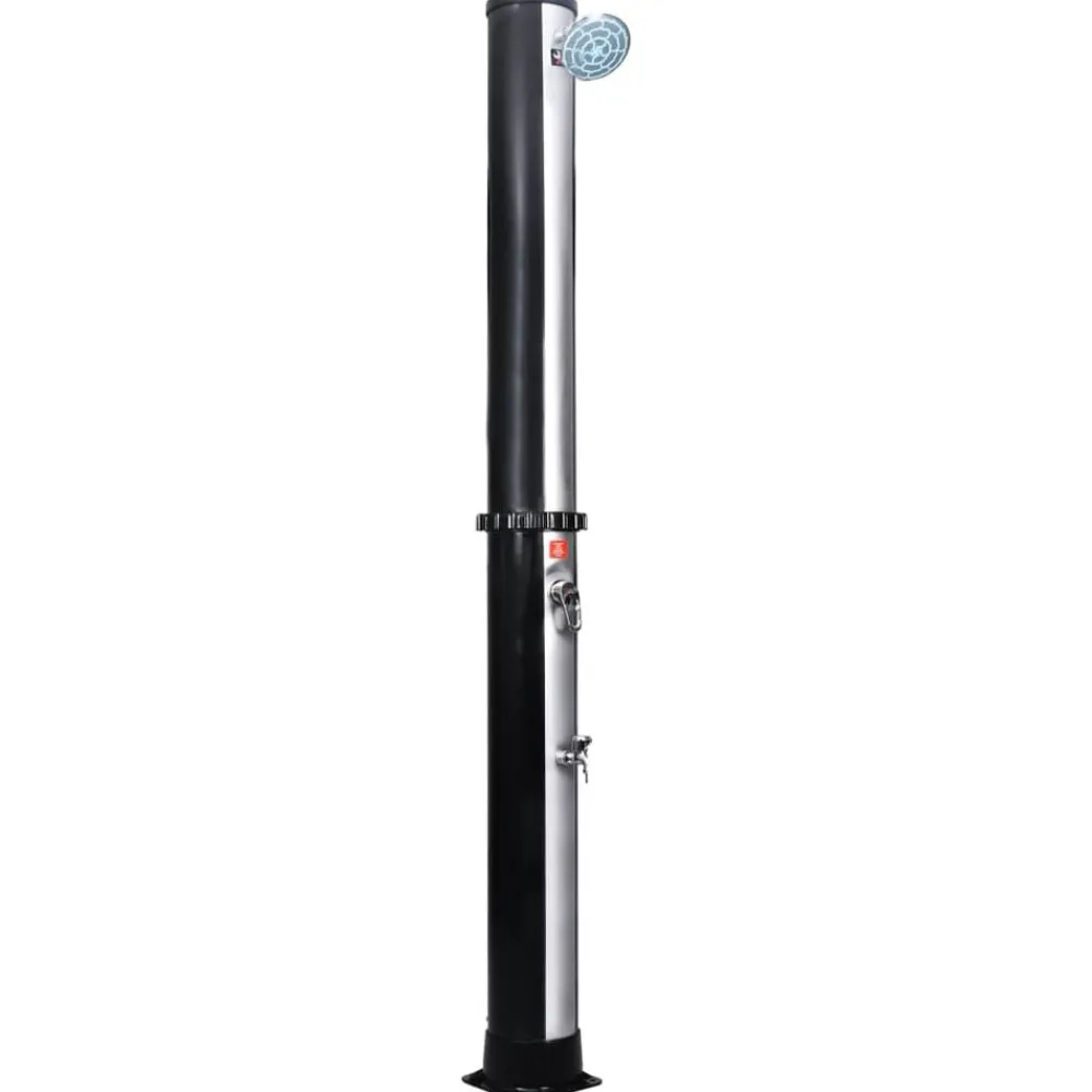 Zwembaden & Spa'S*vidaXL Buitendouche solar met douchekop en kraan 40 L Zwart en zilver