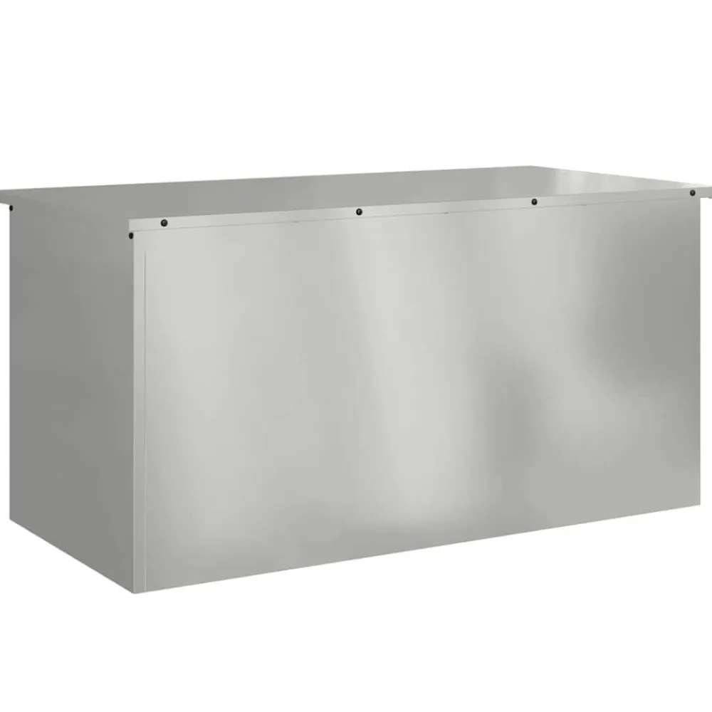 Huishoudelijke Benodigdheden*vidaXL Buitenopslagdoos Zilver 100 x 50,5 x 50 cm Staal Gegalvaniseerd staal
