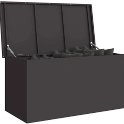 Huishoudelijke Benodigdheden*vidaXL Buitenopslagdoos 100 x 50,5 x 50 cm Staal Zwart