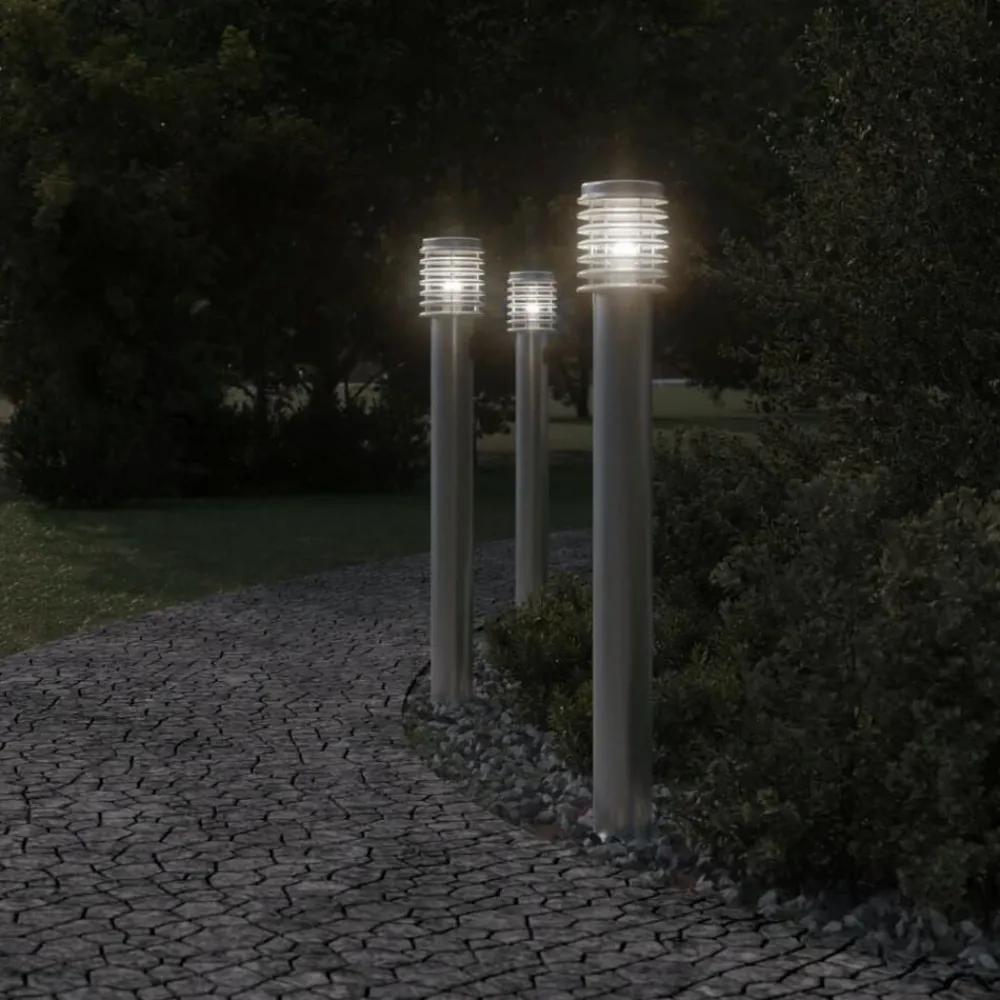 Buitenvloerlamp met stopcontact 110 cm roestvrijstaal>vidaXL