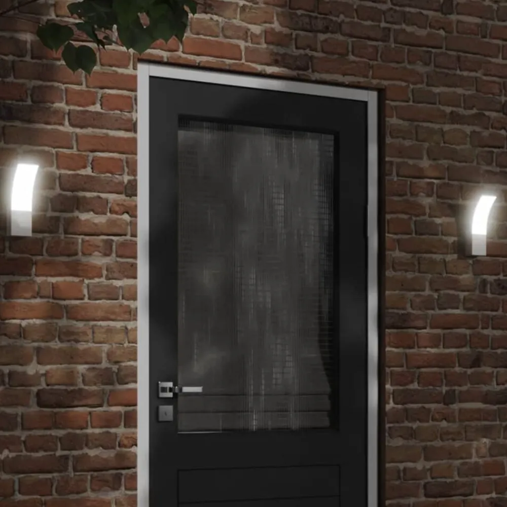 Verlichting*vidaXL Buitenwandlamp LED gegoten aluminium Wit