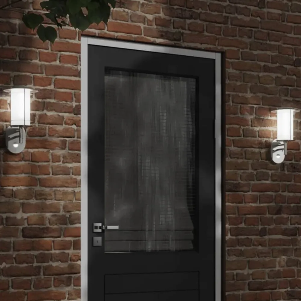 Buitenwandlamp met sensor roestvrij staal kleurig>vidaXL New