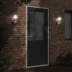 Verlichting*vidaXL Buitenwandlamp met sensor roestvrij staal kleurig Zilver