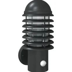 Verlichting*vidaXL Buitenwandlamp met sensor roestvrij staal Zwart