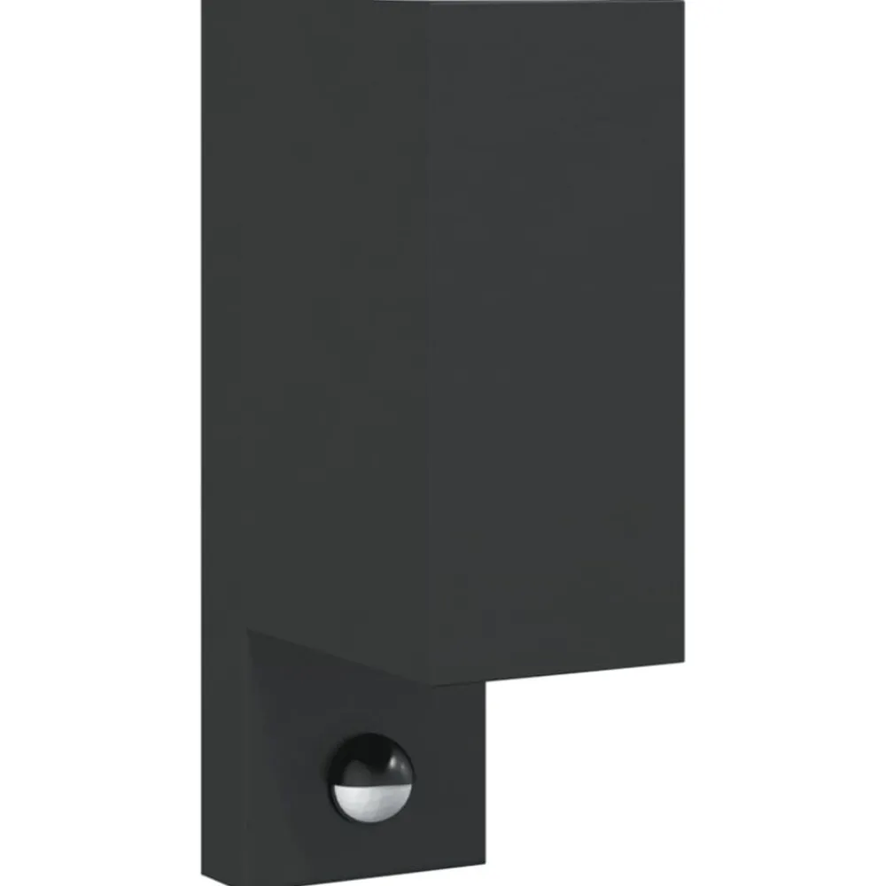 Verlichting*vidaXL Buitenwandlamp met sensor gegoten aluminium zwart
