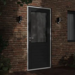 Verlichting*vidaXL Buitenwandlamp met sensor gegoten aluminium zwart