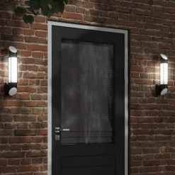Verlichting*vidaXL Buitenwandlamp roestvrij staal Zwart