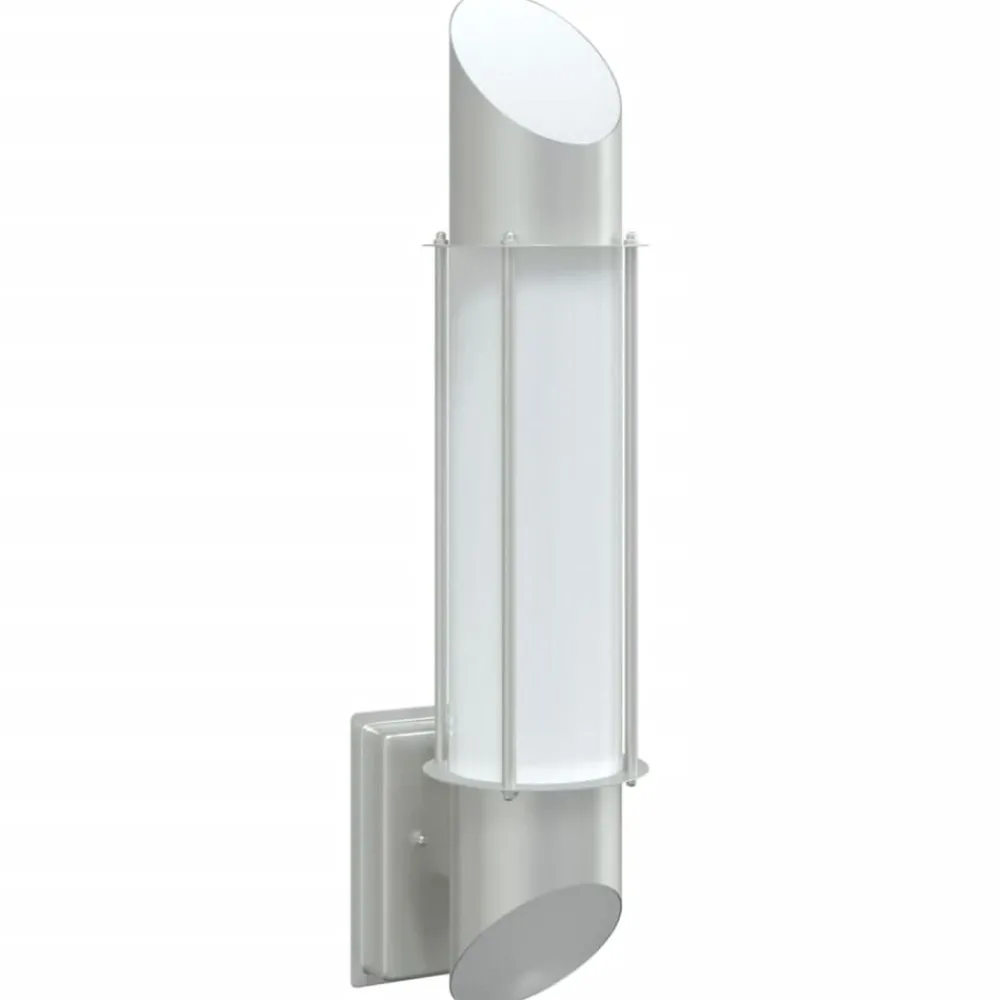 Verlichting*vidaXL Buitenwandlamp roestvrij staal kleurig Zilver