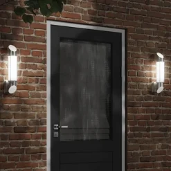 Verlichting*vidaXL Buitenwandlamp roestvrij staal kleurig Zilver