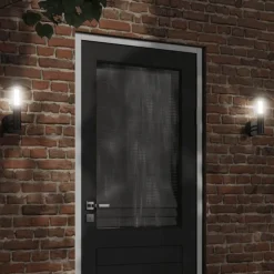 Verlichting*vidaXL Buitenwandlamp roestvrij staal Zwart