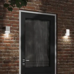 Verlichting*vidaXL Buitenwandlamp roestvrij staal kleurig Zilver