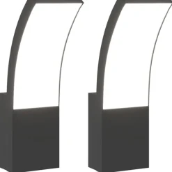 Buitenwandlampen 2 st LED gegoten aluminium>vidaXL Online