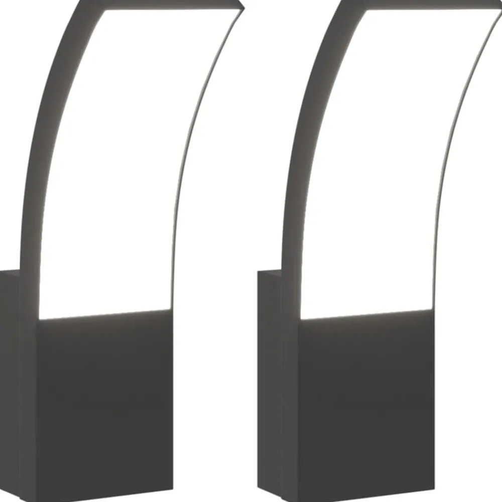 Buitenwandlampen 2 st LED gegoten aluminium>vidaXL Online