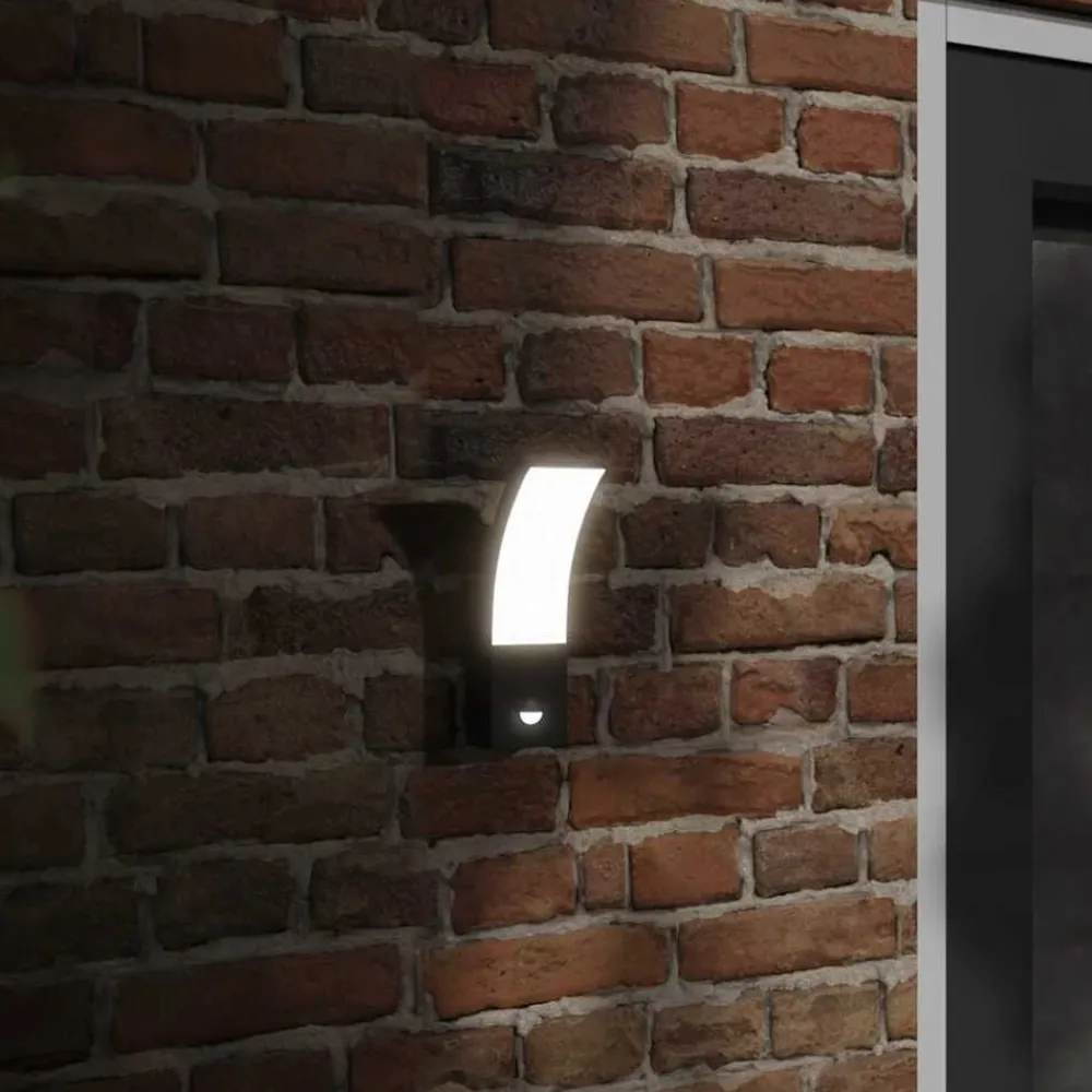Buitenwandlampen 2 st LED met sensors gegoten aluminium>vidaXL Online