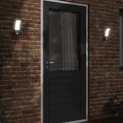 Buitenwandlampen 2 st LED met sensors gegoten aluminium><noscript><img width=
