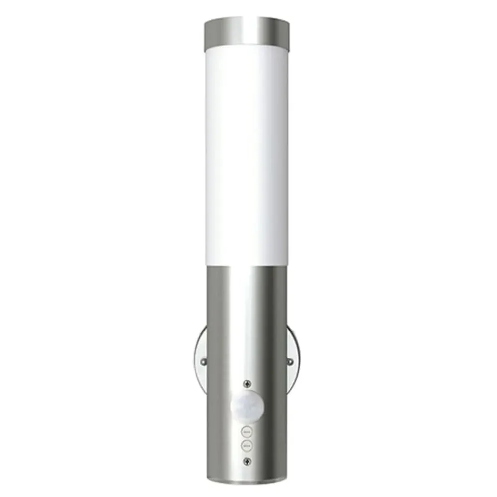 Verlichting*vidaXL Buitenwandlampen 2 st. met sensor roestvrij staal