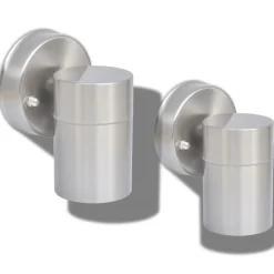 Buitenwandlampen 2 st neerwaarts roestvrij staal><noscript><img width=