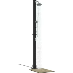 Buitenzonne-douche Zwart 217 cm PVC en Aluminium><noscript><img width=