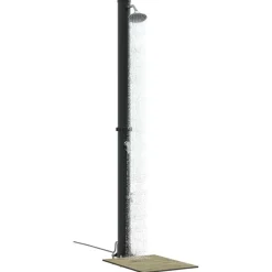 Buitenzonne-douche Zwart 217 cm PVC en Aluminium><noscript><img width=