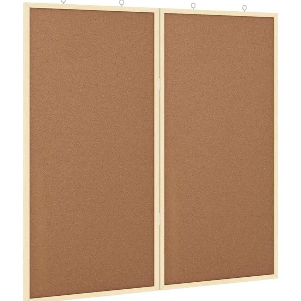Bulletinbord Bruin 80 x 80 x 1.4 cm Massief grenenhout>vidaXL Hot