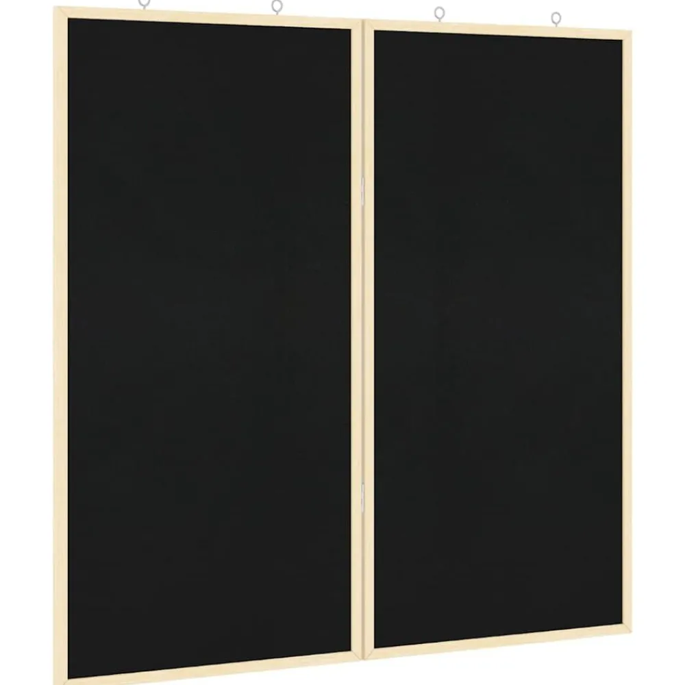 Bulletinbord Zwart 80 x 80 x 1.4 cm Massief grenenhout>vidaXL Outlet