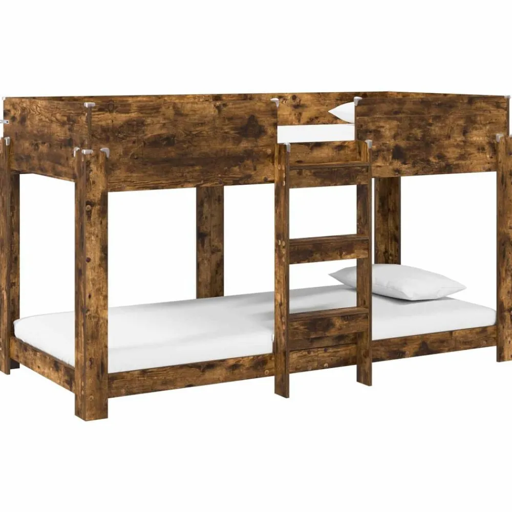 Bedden & Accessoires*vidaXL Bunk Bed voor Kinderen 100 x 200 cm Bewerkt hout Gerookt eiken