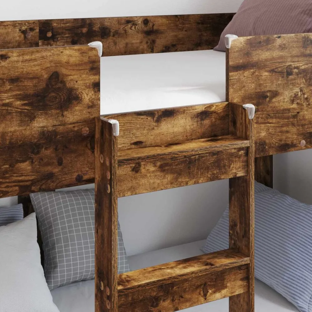 Bedden & Accessoires*vidaXL Bunk Bed voor Kinderen 100 x 200 cm Bewerkt hout Gerookt eiken