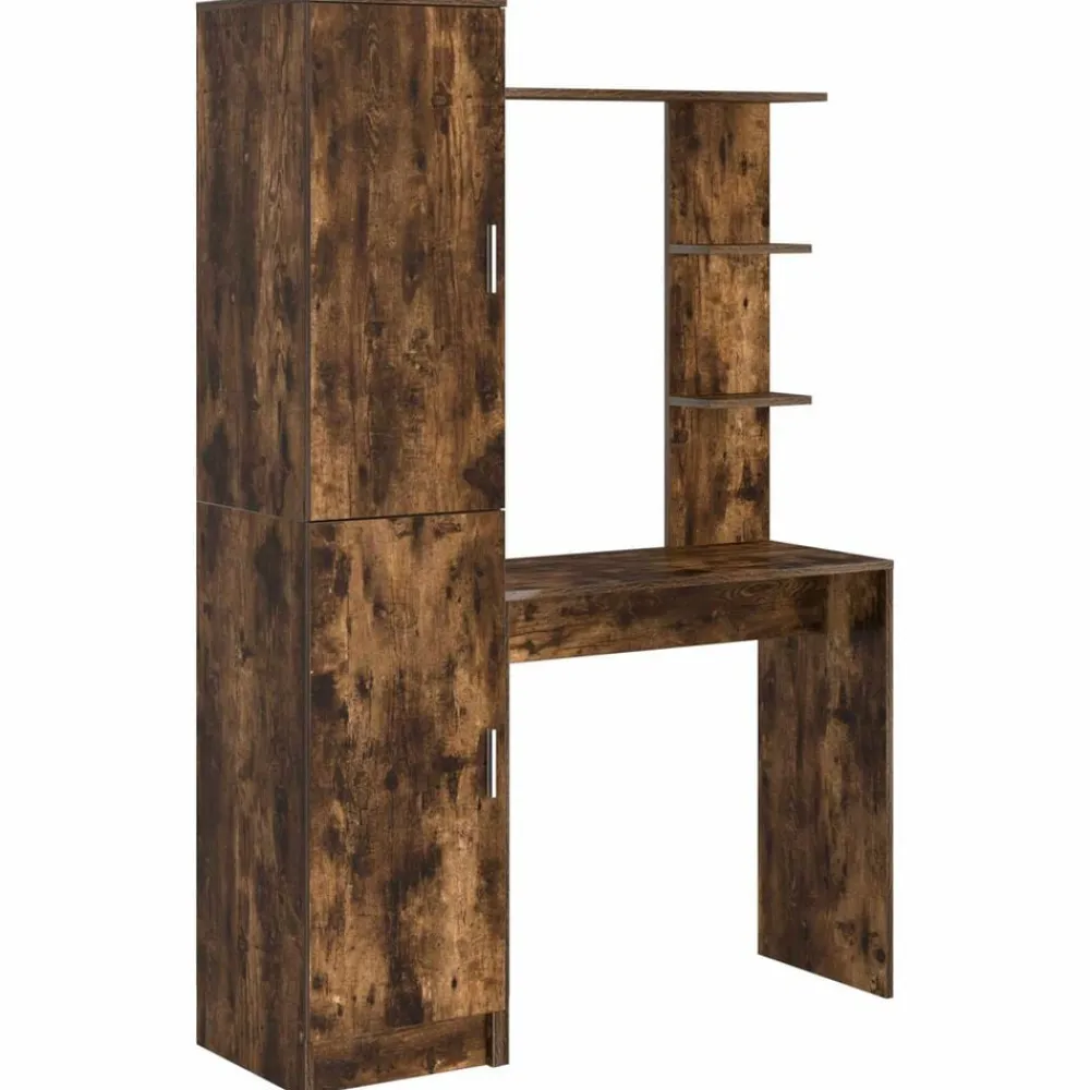 Kantoormeubelen*vidaXL Bureau 2 pcs Gerookt eiken