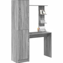 Kantoormeubelen*vidaXL Bureau 2 pcs Grijs sonoma