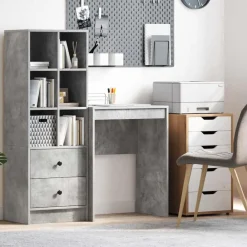 Bureau Beton Grijs 60 x 40 x 76 cm>vidaXL Outlet