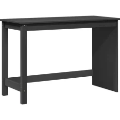 Kantoormeubelen*vidaXL Bureau 112 x 50 x 75 cm Massief Vurenhout Grijs