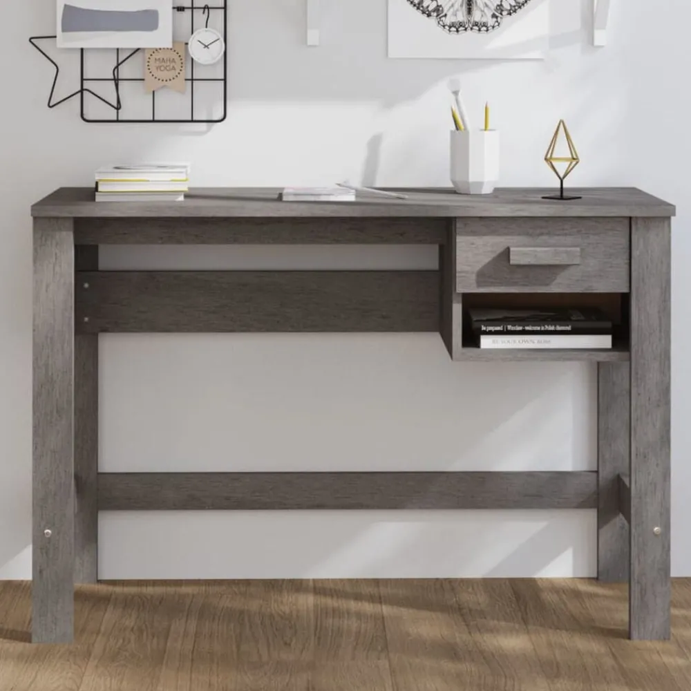 Bureau HAMAR 110x40x75 cm massief grenenhout>vidaXL Clearance