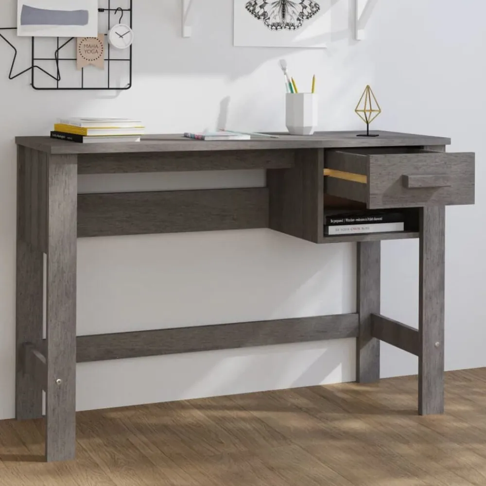 Bureau HAMAR 110x40x75 cm massief grenenhout>vidaXL Clearance