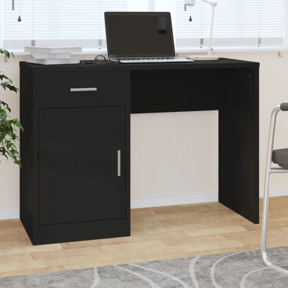 Bureau met kast en lade 100x40x73 cm bewerkt hout>vidaXL Sale