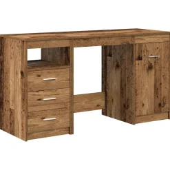 Kantoormeubelen*vidaXL Bureau met kast Bewerkt hout Oud hout