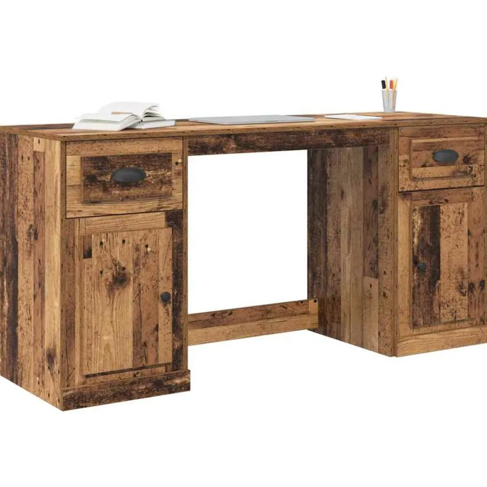 Bureau met kast 154,5 x 50 x 75 cm Bewerkt hout>vidaXL