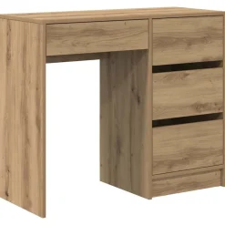 Bureau met lade Artisan Eiken 90 x 37,5 x 75 cm Bewerkt hout>vidaXL Best